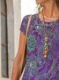 Ombre Casual Loose Jersey Maxi