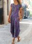 Ombre Casual Loose Jersey Maxi
