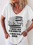 Casual Crew Neck Loose Cotton-Blend T-shirt