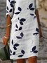 Simple Loose Half Sleeve Printed Shorts