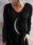 V Neck Loose Printed Casual Blouses