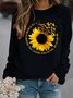 Sunflower Casual Crew Neck Cotton-Blend Hoodies & Sweatshirt