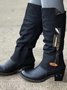 Casual Block Heel Fall Boots