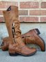 Casual Block Heel Fall Boots