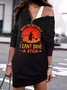 Casual Autumn Polyester Crew Neck Mid-weight Micro-Elasticity Midi Long sleeve Dress for Women