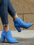 Casual Simple Stitching Zipper Boots