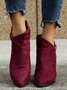 Casual Simple Stitching Zipper Boots