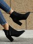 Casual Simple Stitching Zipper Boots