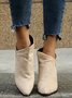 Casual Simple Stitching Zipper Boots