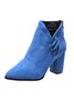 Casual Simple Stitching Zipper Boots