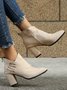 Casual Simple Stitching Zipper Boots