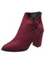 Casual Simple Stitching Zipper Boots