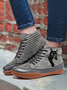 Casual Personality Black Cat Striped Ankle Ankle Boots