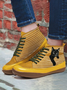 Casual Personality Black Cat Striped Ankle Ankle Boots