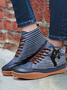 Casual Personality Black Cat Striped Ankle Ankle Boots