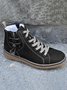 Casual Stitching Lace-up Zipper Snow Snow Snow Boots
