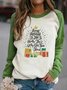 Christmas Xmas Long Sleeve Round Neck Printed Tops Sweatshirtsss