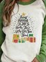 Christmas Xmas Long Sleeve Round Neck Printed Tops Sweatshirtsss