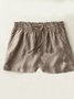 Casual Loose Cotton-Blend Shorts