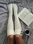 Plain Casual Vintage Button Warm Socks