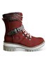 Wool Stitching PU Lace Buckle Middle Snow Snow Boots