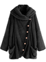 Loosen Crew Neck Cotton Blends Overcoat