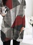 Cotton Blends Loosen Crew Neck Knitting Dress