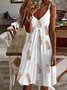 Pineapple Simple Loose V Neck Midi