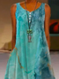 Sea Catwalk Style V Neck Polyester Fibre Boho Dress
