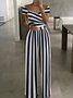 Jersey Cold Shoulder H-Line Jumpsuits&rompers