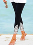 Solid Casual Jersey Leggings