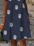 V Neck Polyester Fibre Casual Dandelion Shorts