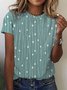 Casual Geometric Crew Neck T-shirt