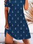 Crew Neck Geometric Fit Jersey Shorts