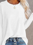 Crew Neck Casual Jersey Plain T-shirt