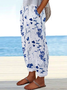 Loose Vacation Floral Trousers