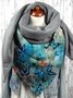 Vintage Butterfly Print Triangle Scarf Wind/warm