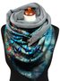 Vintage Butterfly Print Triangle Scarf Wind/warm