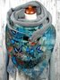 Vintage Butterfly Print Triangle Scarf Wind/warm
