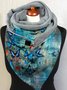 Vintage Butterfly Print Triangle Scarf Wind/warm
