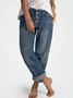 Plain Loose Cotton Denim&jeans