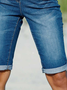 Casual Loose Plain Denim Shorts