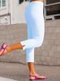 Chemical Fiber Blend Regular Fit Plain Trousers
