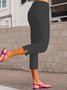 Chemical Fiber Blend Regular Fit Plain Trousers