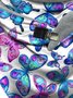 Casual All Season Butterfly Printing Wicking Commuting Standard Scarf Regular Scarf for Women