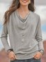 Loose Cowl Neck Casual Sweaters