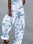 Casual Leaf Autumn Polyester Square neck No Elasticity Daily Best Sell Sleeveless Jumpsuit & Romper for Women