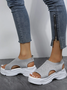 Plain Summer Sports Wearable Sports & Outdoor Mesh Fabric Plus Size Slip On Sports Sandals Sneakers for Women
