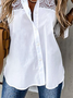 Women Casual Plain Autumn Loose Hot List Long sleeve Regular Regular Regular Size Blouse