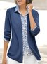 Casual Plain Autumn Lightweight Standard Long sleeve Mid-long H-Line Regular Size Sweater coat for Women